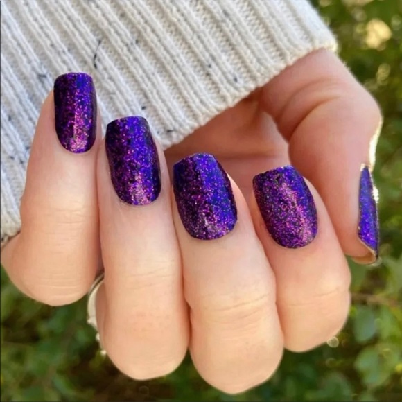 *Retired* Color Street: Ibiza Nights | Purple Black Glitter Sparkle Party Fall - Picture 2 of 13
